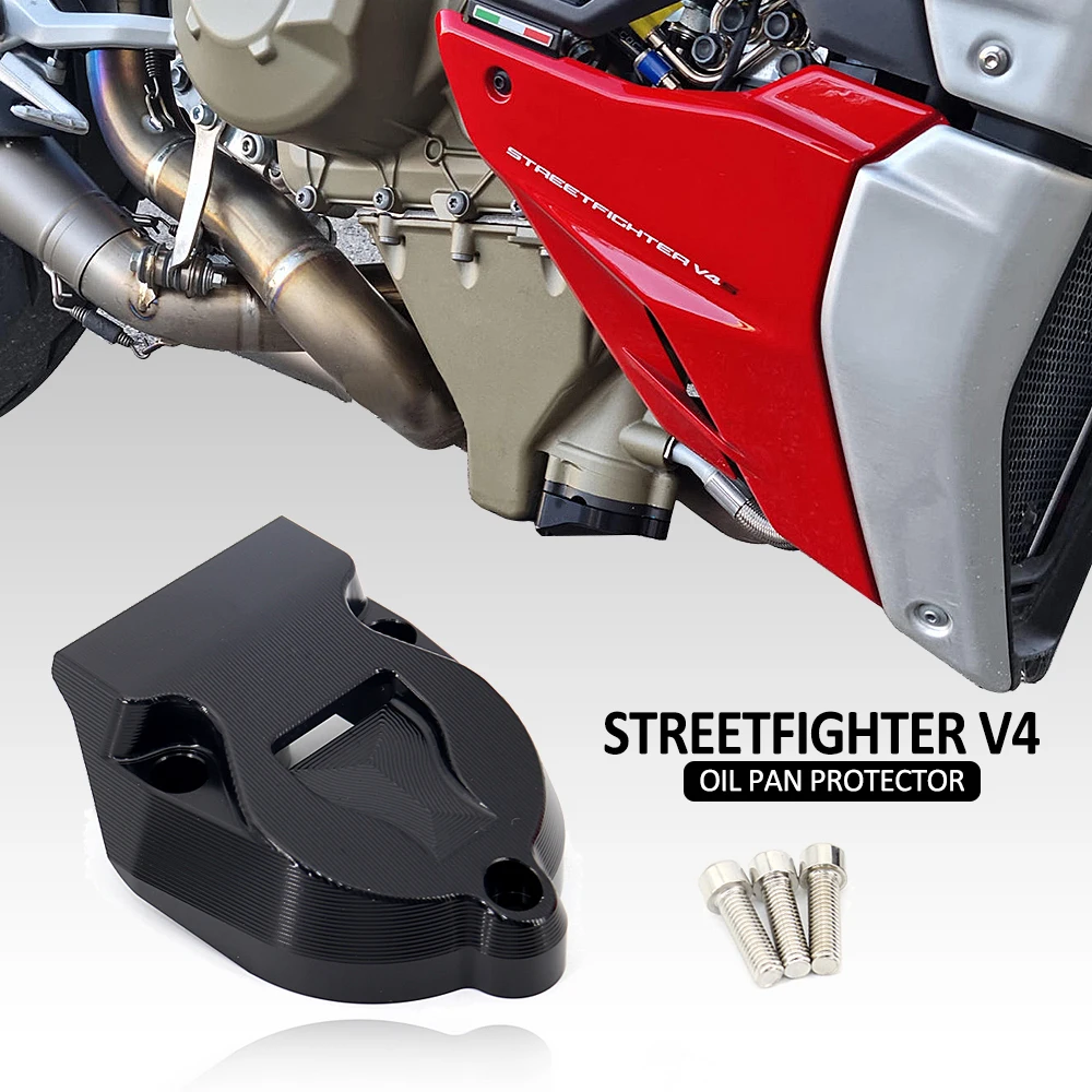 

New STREETFIGHTER V4 S Engine Oil Pan Protective Cover Motorcycle Accessories 4 Colors For Ducati Superbike Panigale V4 V4S V4R