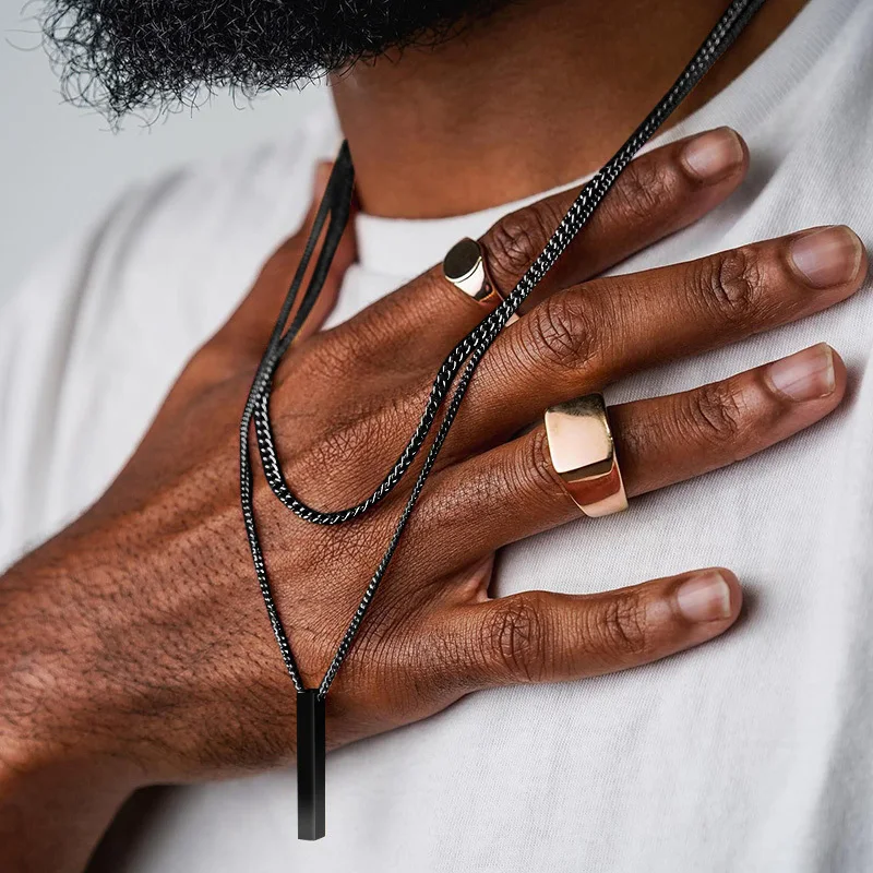 Новинка модная искусственная Мужская ширина 3 мм из нержавеющей стали ручная