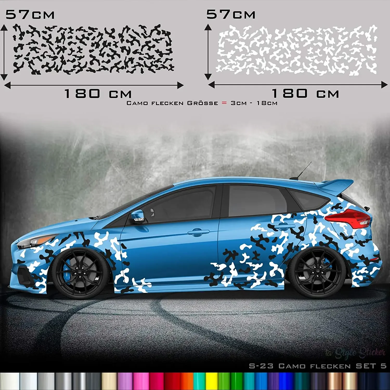 Seitenaufkleber Auto Tarn-Look Camo Aufkleber Camouflage Sticker Army Car kfz Karosserie Decal