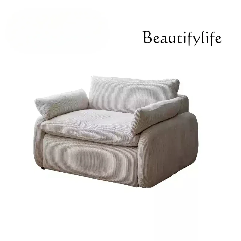 Одноместный диван для чтения угловая ткань вельвет ленивый минималистичный