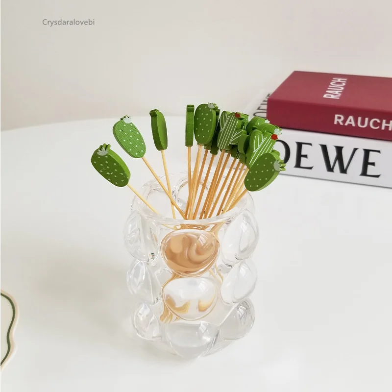 Симпатичные кактусы фрукты палочки упаковка около 100 креативные десертные