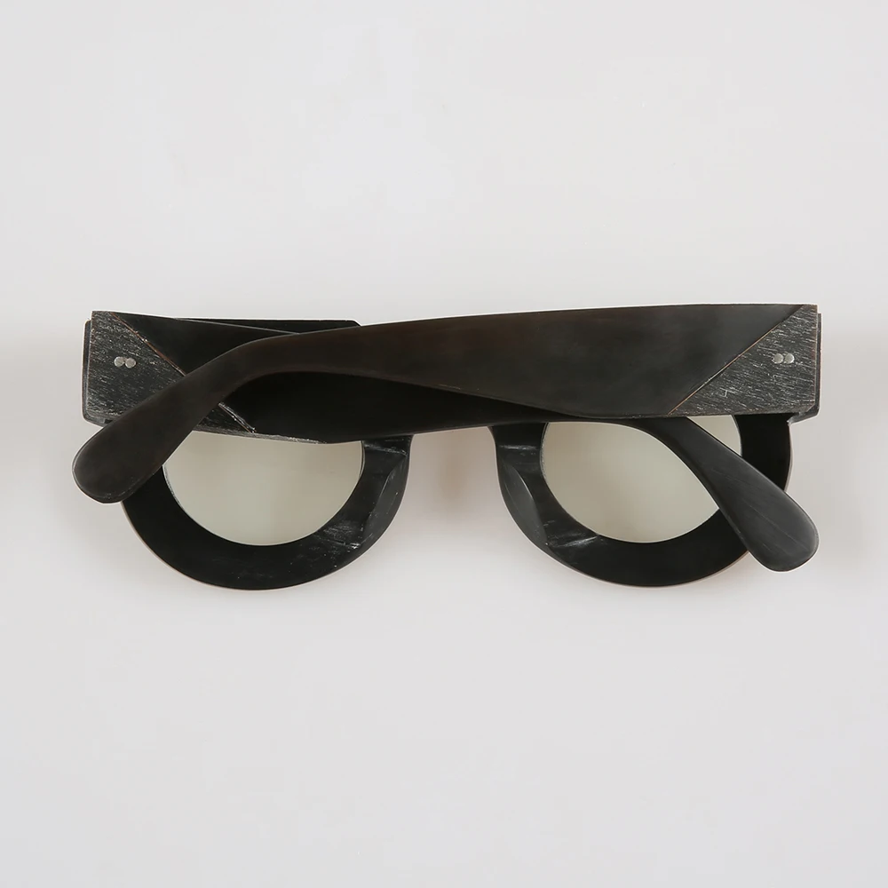 

New Style Vintage Wide Big Size Optical Eyewear Buffalo Horn Handmade Reading Eyeglass Frames Myopia Prescription Glasses Men