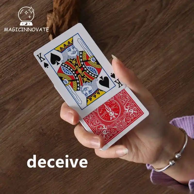 DECEIVE card magic,Cheat instant card change visual cards playing cards street close-up interactive magic props