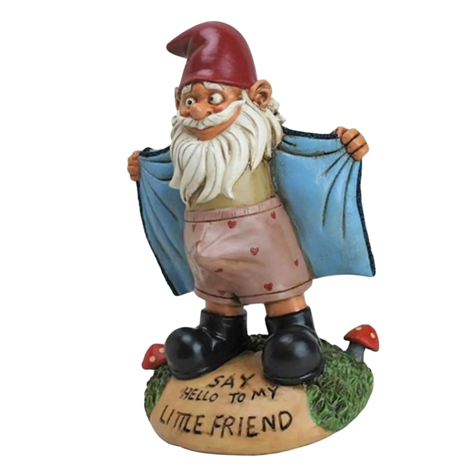 

Садовый фон с надписью «HELLO TO MY LITTLE FRIEND», статуэтка гнома «Naughty», уличные гномы, шоу, трусики, украшения для сада