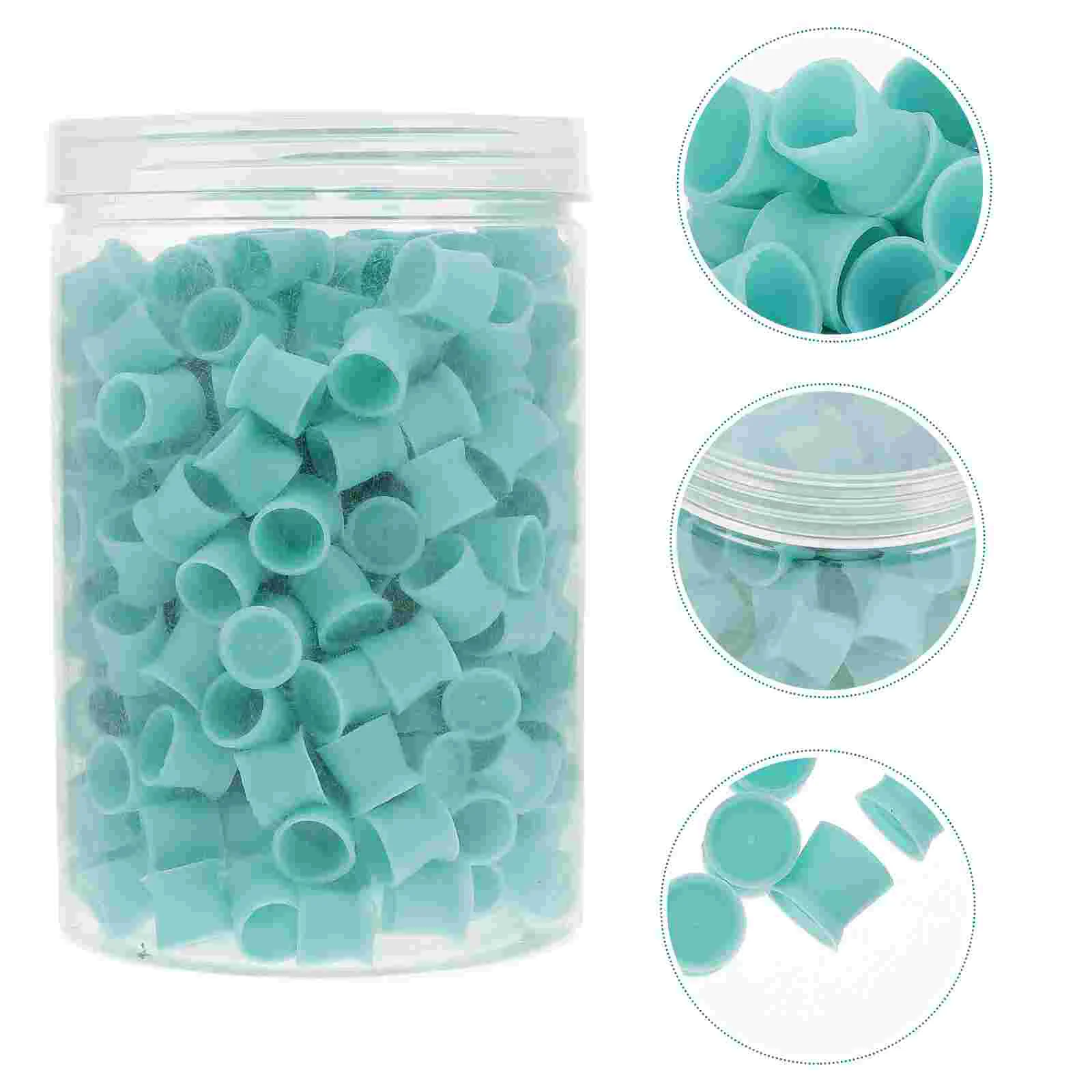 

300Pcs Tattoos Ink Caps Mixed Tattoos Ink Cups Silicone Tattoos Ink Containers (Blue)