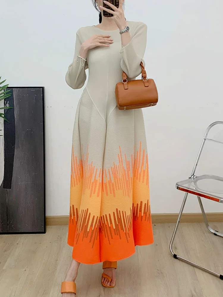 Женское платье с длинным рукавом ANLAN плиссированное дизайнерское вечернее