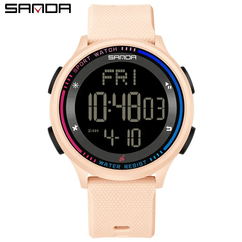 SANDA 6158 новые модные цифровые часы для студентов-подростков водонепроницаемые