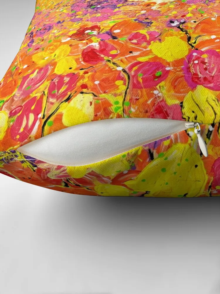 Калифорнийские горы-Озеро Эльсинор цветочные поля. Декоративная подушка в