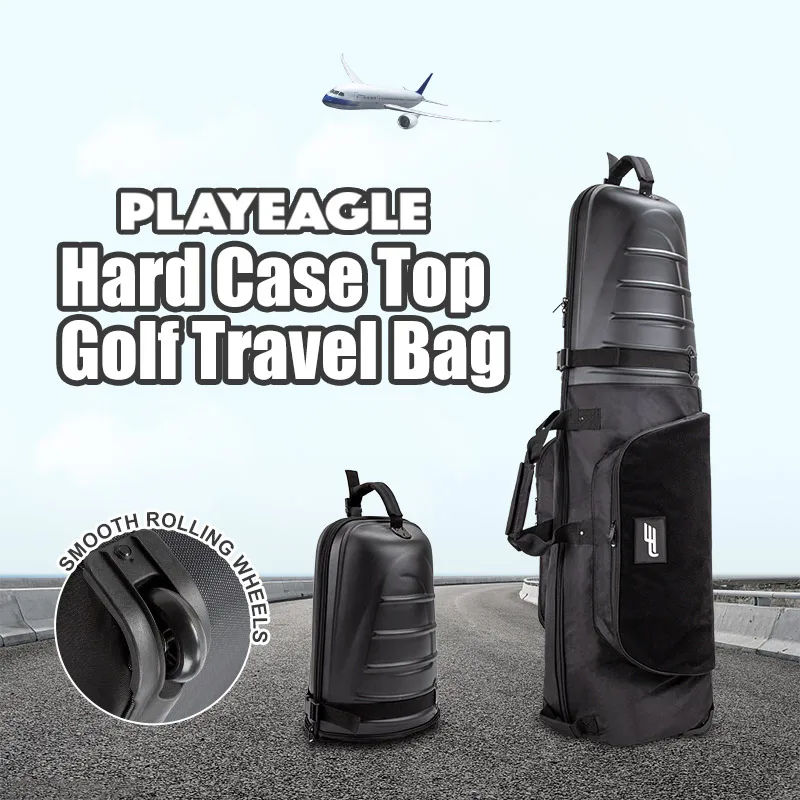 Playeagle  2022 Men and Women New Hard Top Golf Travel Cover  With Wheels and Hardcase Protable Folding  Aviation Bag