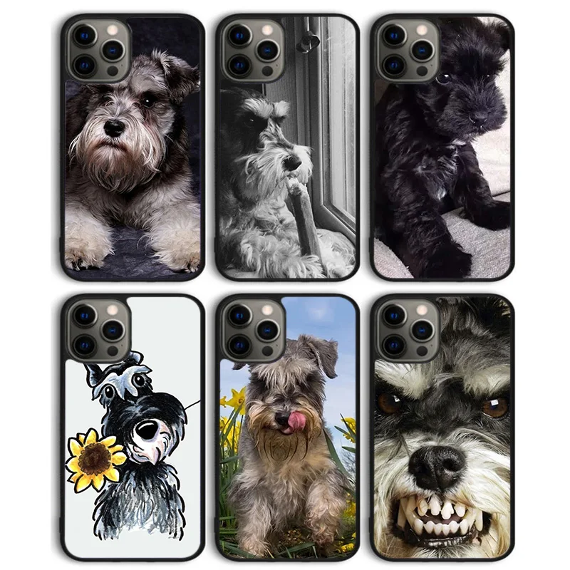 Чехол для телефона Спенауцер с милыми собаками задняя крышка iPhone 16 15 SE2020 14 13 11 12 Pro