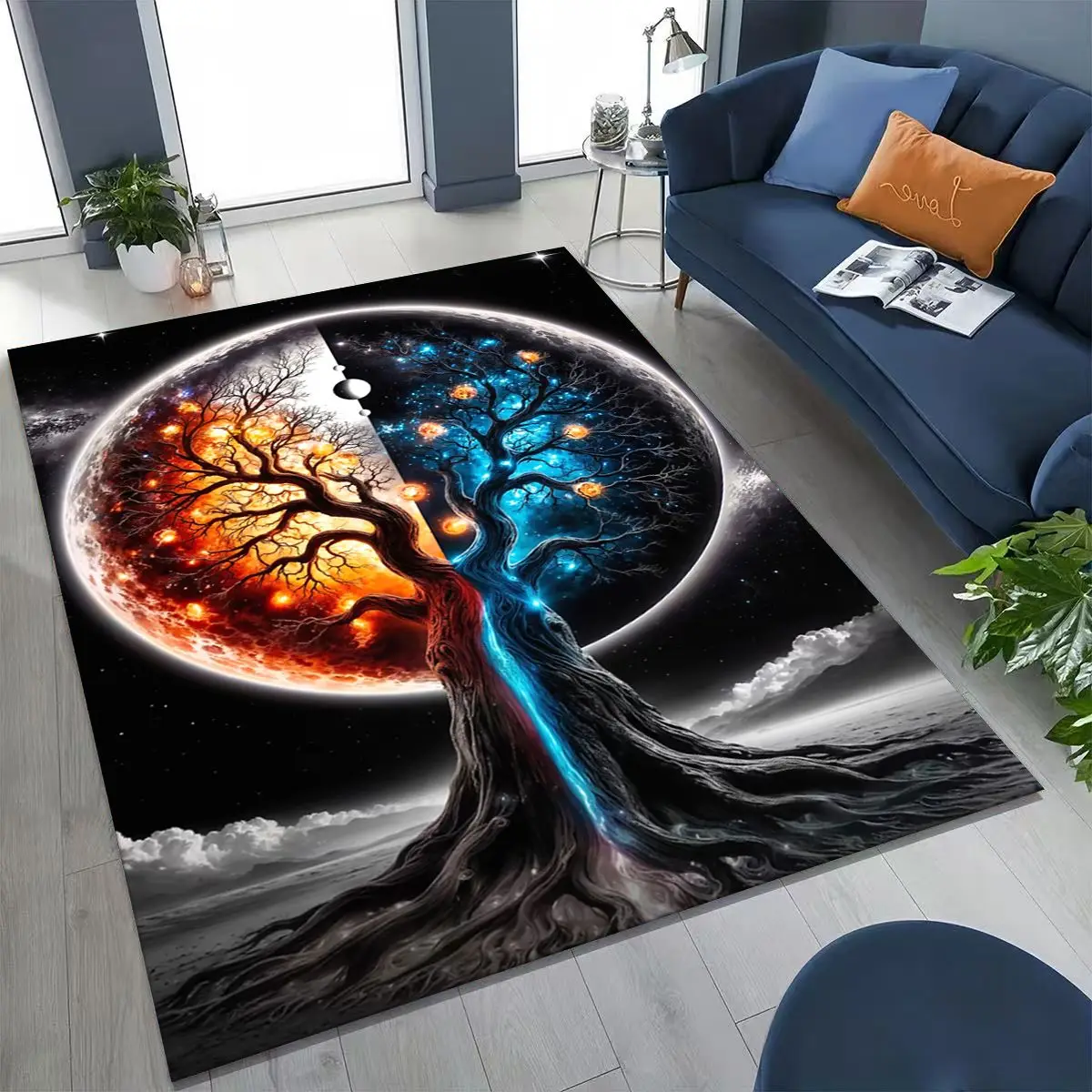 Коврик Nordic Dream Tree of Life Symbol Totem Yggdrasil для спальни, гостиной, дивана, домашнего декора, детский нескользящий напольный коврик в подарок (art.: 3920d12ea02a1) - 3920d12ea02a1