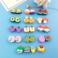 20pcs fruit candy polymer clay loose spacer beads for diy earring findings bracelet necklace fashion jewelry craft accessories
