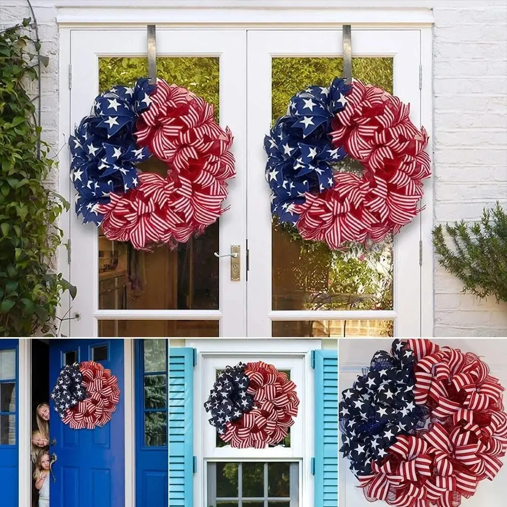 

Festival Celebration Hanging Front Door Memorial Day Wreaths Independence Day Wreath Patriotic All Season Welcome Sign