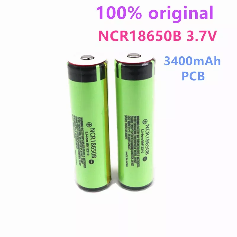 

100% Original 18650 battery 3.7v PCB battery For NCR18650B 3400mAh 3.7V Li-ion Rechargeable battery PCB Protected+Free Shoppinga