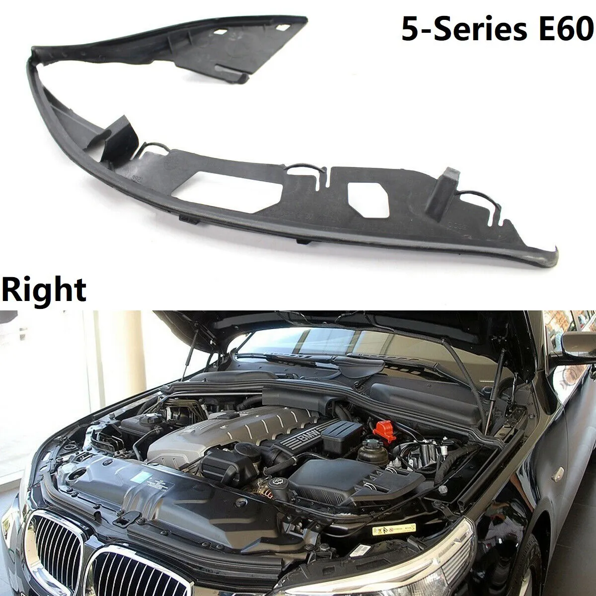 Крышка корпуса правой верхней фары головного света лампы для BMW E60 5-Series 2004-2010