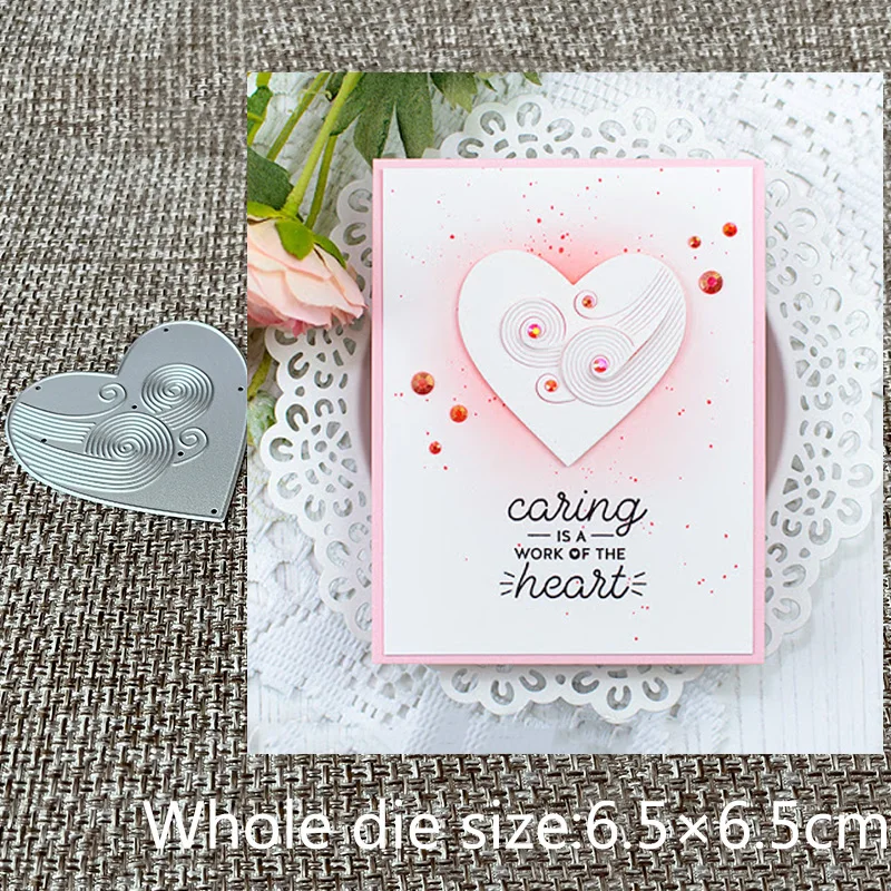 

Новый дизайн, металлический трафарет для рукоделия, пресс-формы, полосатые сердца, украшение для скрапбукинга, высечки для альбома, бумаги, тиснения