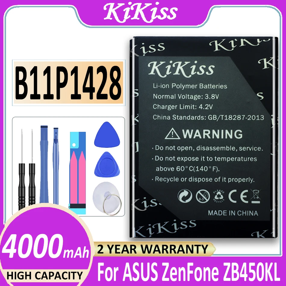 Аккумулятор для ASUS B11P1428, аккумулятор для ASUS ZenFone ZB450KL X009DB ZB452KG, аккумулятор 4000 мАч