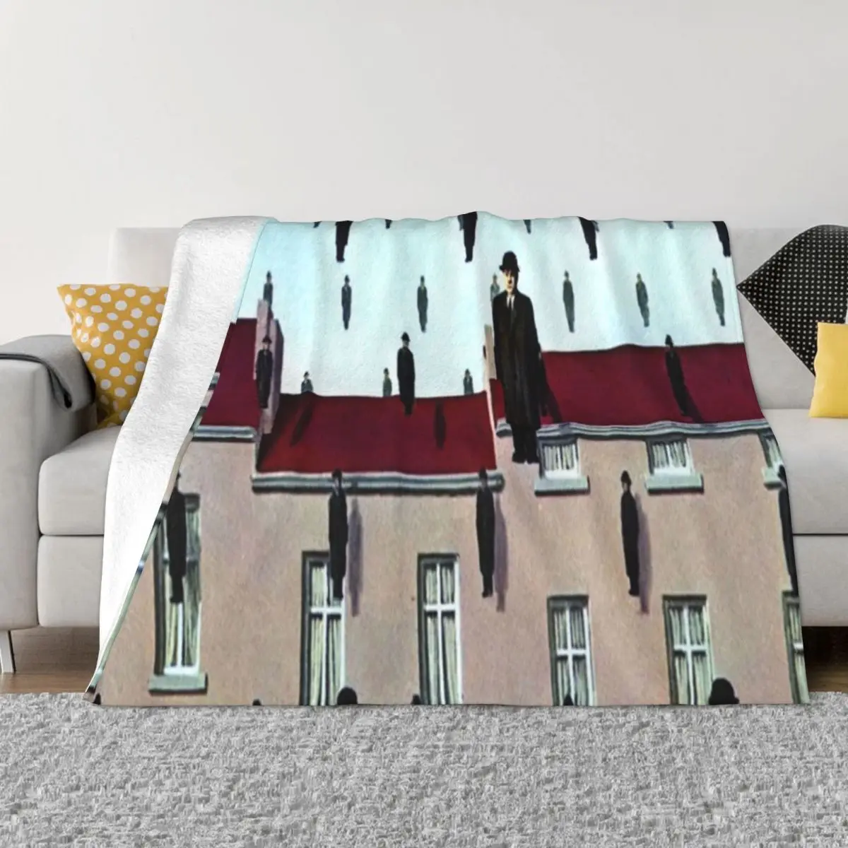 

Golconda By Rene Magritte Flannel Fleece Throw Blanket Warm Blankets Cotton Quilt Air Conditioner Home Sofa Bedroom Bedding