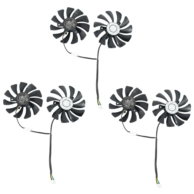 

Вентилятор для видеокарты Msi Gtx 1060 Oc 6G Gtx 960 Ha9010h12f-Z P106 Gtx1060 Gtx960, 3 пары