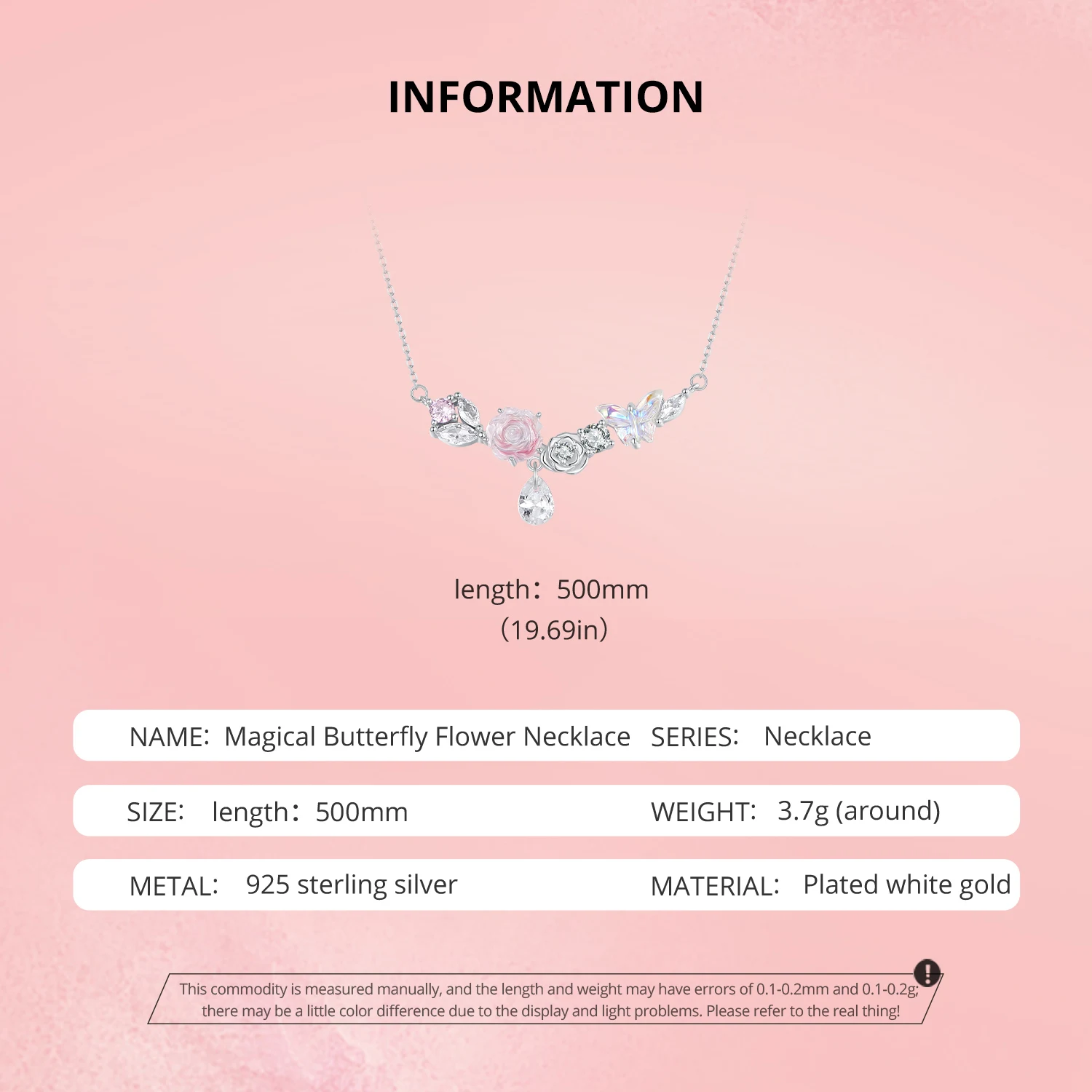WOSTU оригинальное ожерелье из стерлингового серебра 925 пробы с волшебным цветком