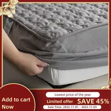ADOREHOUSE Washable Bed Cover Queen Size Fitted Bed Sheet 140x200cm Mattress Cover Embossed Quilted King Mattress Protector