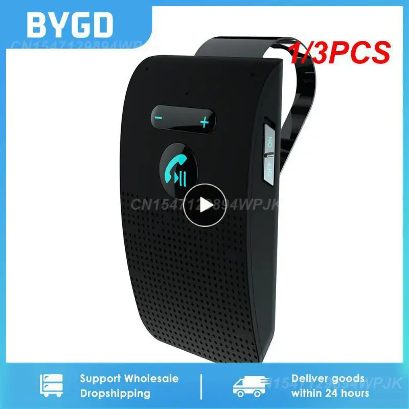 

1/3PCS Bluetooth Speaker Handsfree Car Kit Sun Visor Clip Wireless Audio Receiver Speakerphone Loud Music Player Dual Microphone