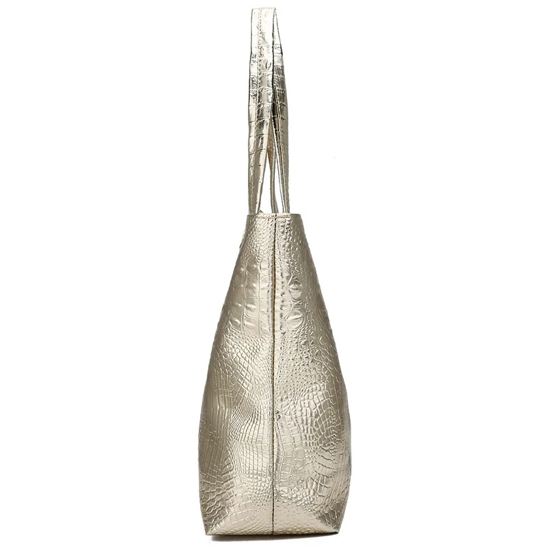 New hand bill of lading shoulder bag crocodile print fashion large capacity Korean version shopping bag bag ladies bag