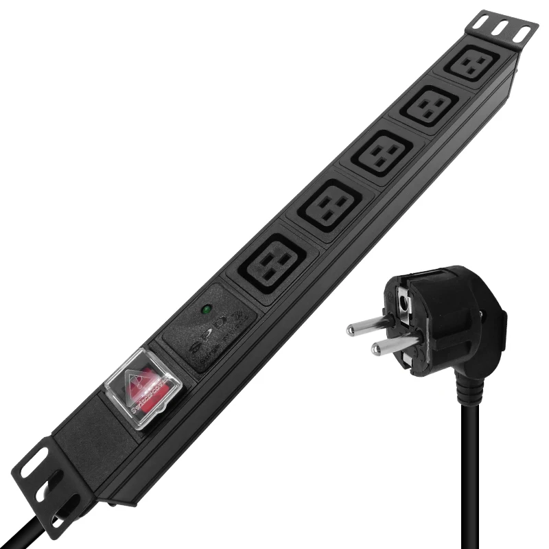 

PDU Industrial Level Power Strip 5 AC 16A Surge Protector Extension Socket Plug 2M Cable Power Strip Lightning protection