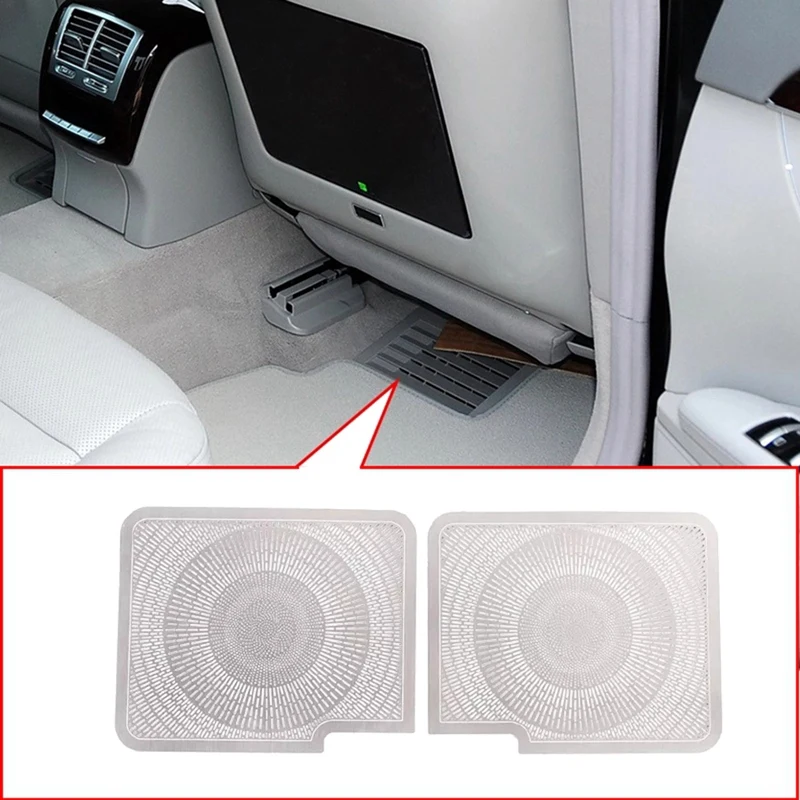 

For Mercedes-Benz S Class W221 2008-2012 Stainless Steel Silver Car Seat Under Air Outlet Frame Trim Accessories