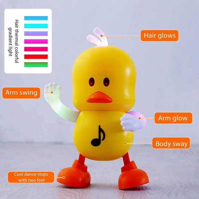 

Dancing Duck Baby Toy Musical Flapping Yellow Duck With Lights Musical Dancing Duck Toy Sensory Toys For Toddlers Early