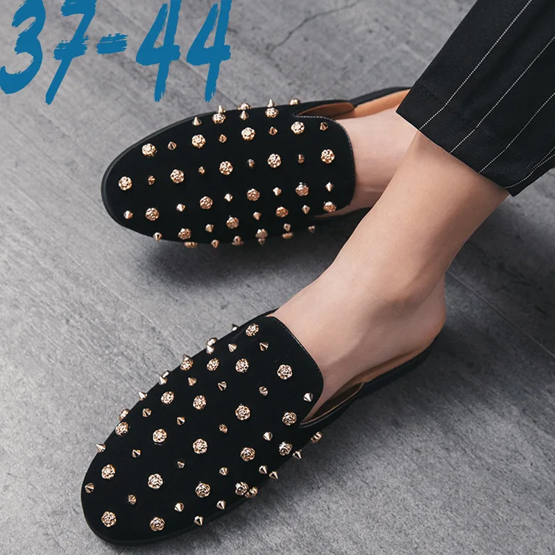 

2022 Summer New Slippers Men's Tide Wear New Slippers Men's Fashion Half Slippers Trend Lazy Half Slippers Men