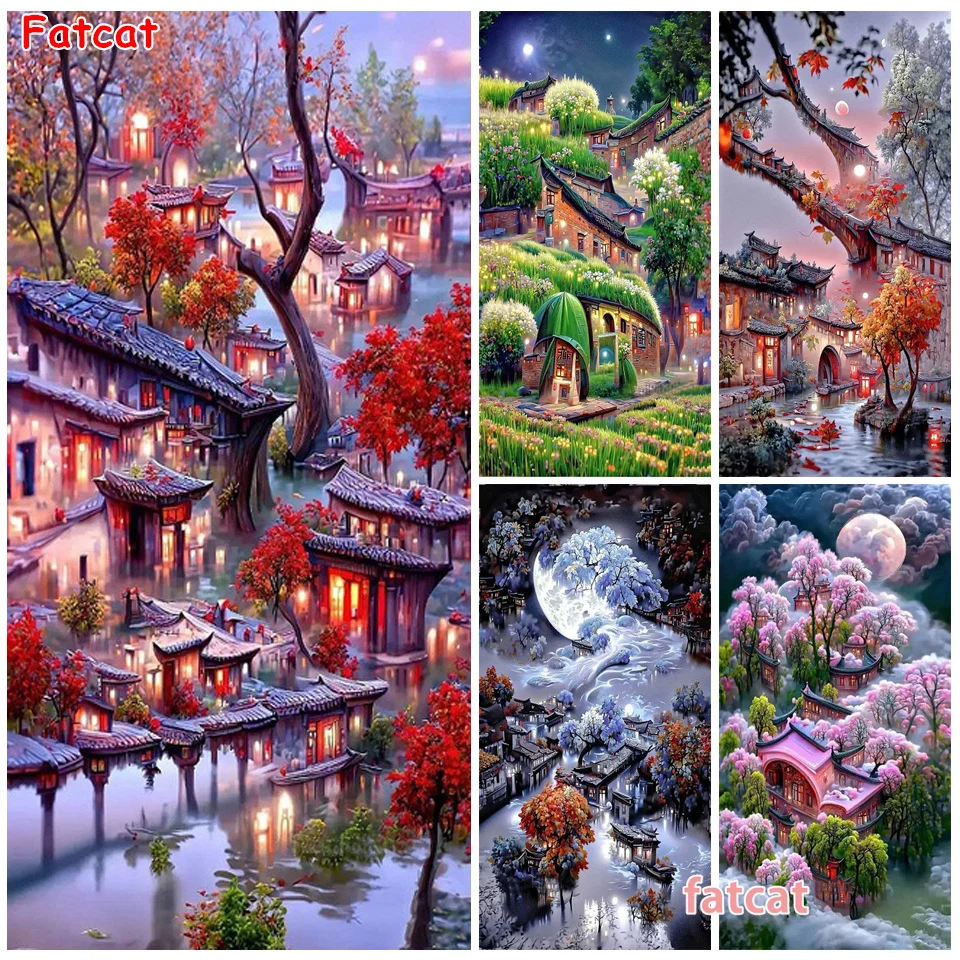 

Алмазная 5D картина «сделай сам», сказочный сад, пейзаж, полная вышивка, мозаика, искусство, фэнтези, Декор для дома PP4933