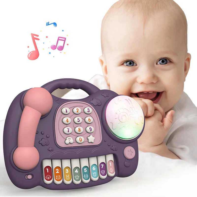 

Baby Simulation Telephone Toy Early Education Piano Keys Story Machine Game Music Kids Learn Education Montessori Boy Toys Gift