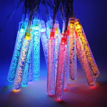 20 Tubes Meteor Shower Rain LED Solar String Light Outdoor Waterproof Fairy Light Street Party Garland Christmas Tree Decoration 4