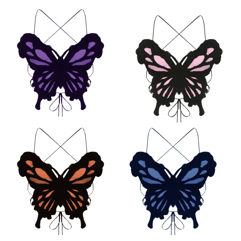 

Женский укороченный топ с V-образным вырезом и открытой спиной