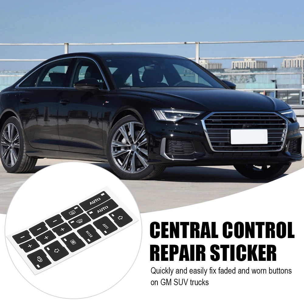 16 клавиш автомобильные наклейки для кондиционера кнопки ремонта A4 B6 B7 2000 2001 2002 2003