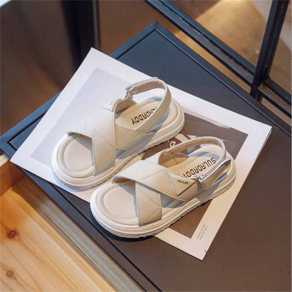 

2023 Summer Baby Sandals Solid Color Baby Boy Sandals Soft Sole Anti-slip Boys Girls Sandals Toddler Baby Shoes Beach