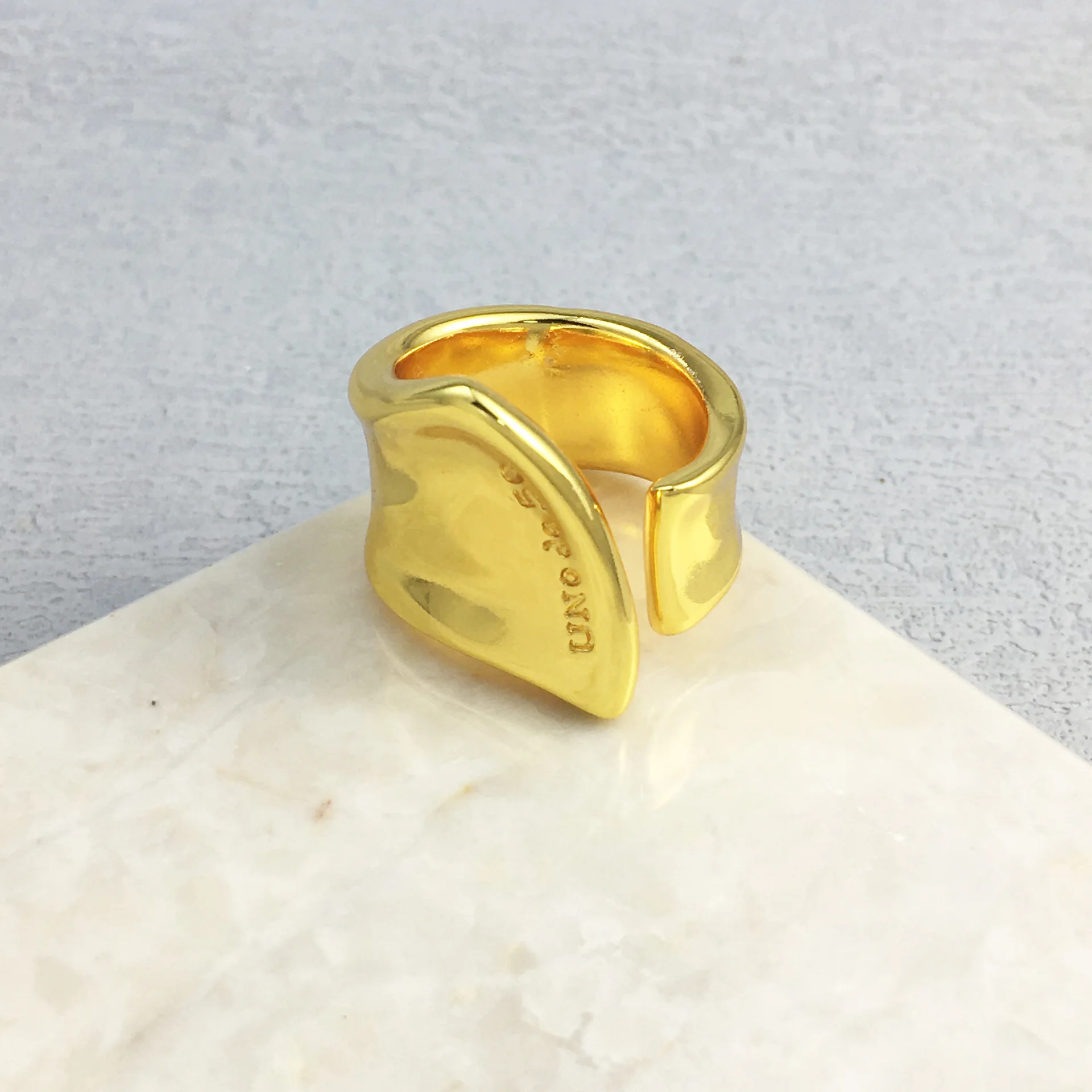 Испания UNOde50 la Grieta минималистское серебряное кольцо легкая роскошь модное