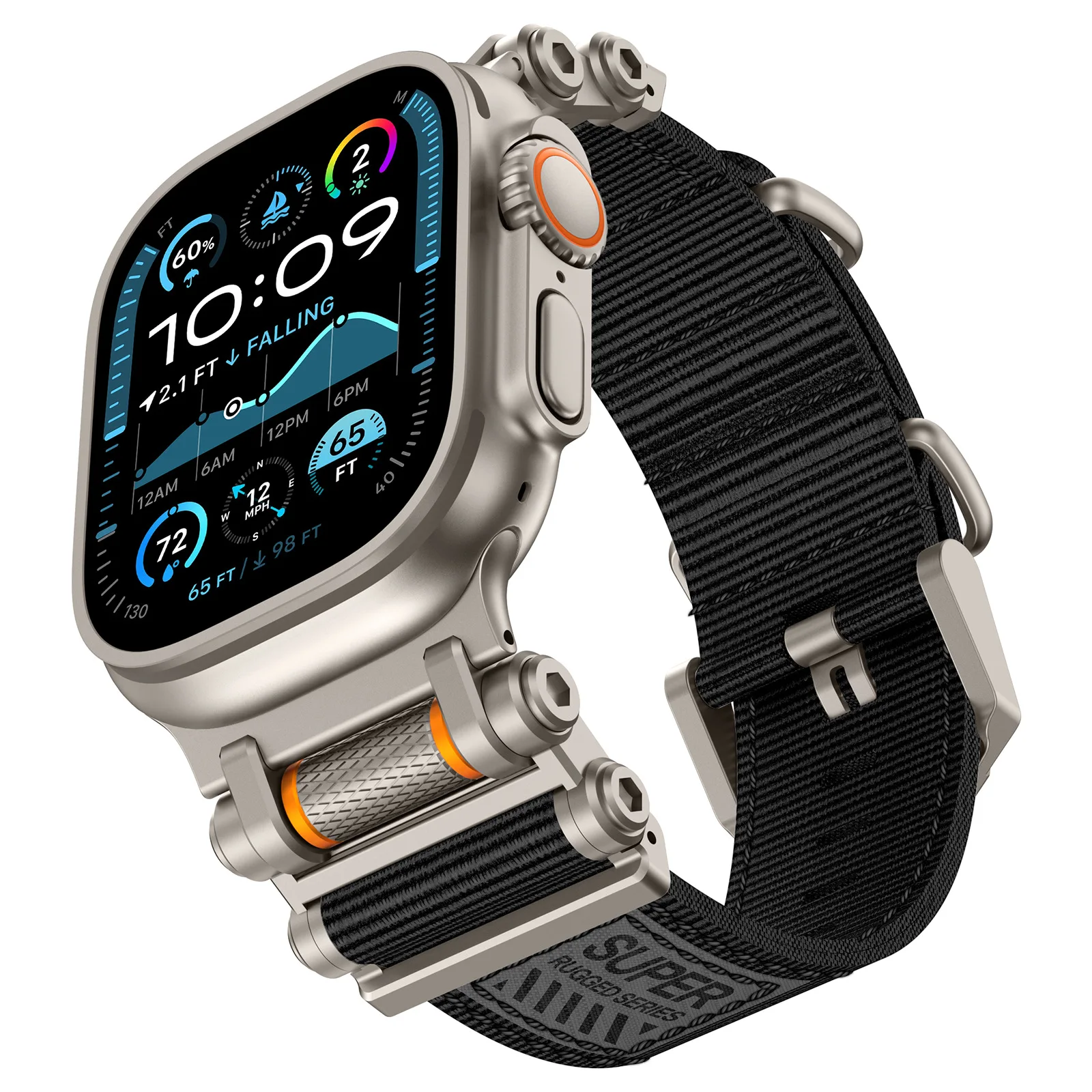 Ремешок Trail Loop для Apple Watch 49 мм, серии 11, 10, 9, 8, SE, 46 мм, 42 мм, 41 мм, спортивный нейлоновый браслет для моделей 10, 9, 8, 7, 6, 5, 4, Ultra 44-40-45 мм (art.: 3920dbbc7da37) - 3920dbbc7da37