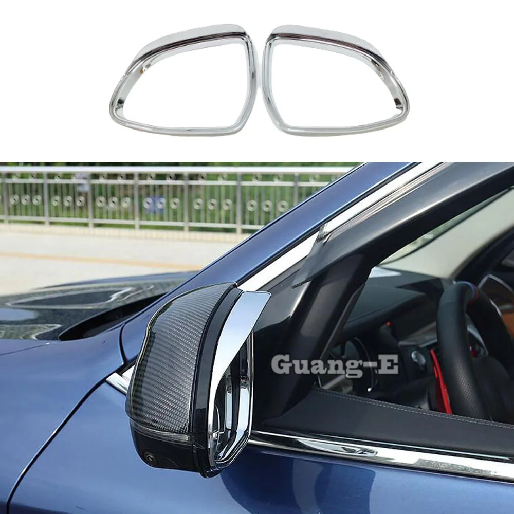 

For BMW X5 XDrive G05 2019 2020 2021 2022 Stick Rear View Side Glass Mirror Trim Frame Rain Shield Sun Visor Shade ABS Eyebrow