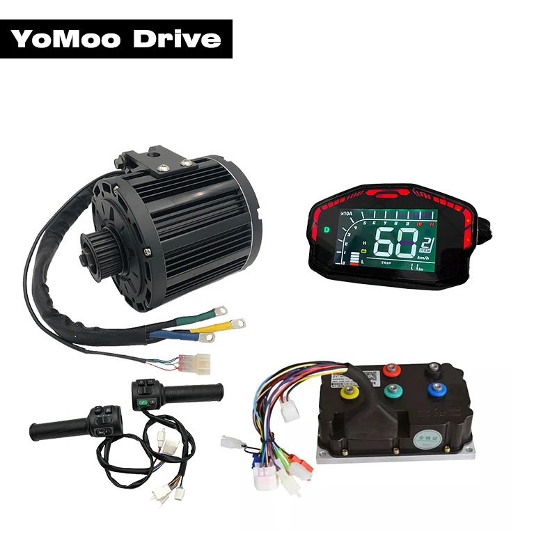 

QS138 4KW Mid-Drive PMSM Motor With Fardriver ND72530 Controller DKD Speedometer and T08 Throttle For E-Bike Motorcycle ATV