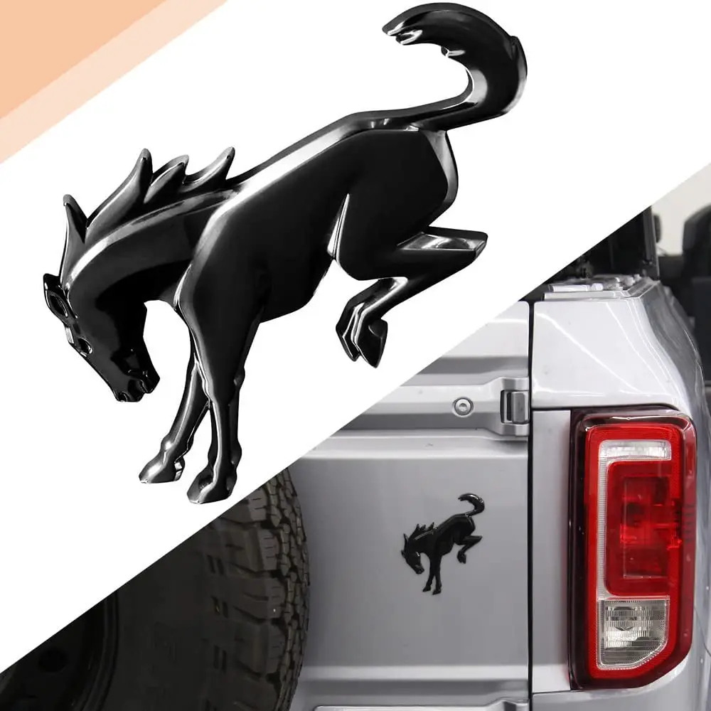 

3D Emblem Decals Stickers Vinyl Rear Emblem Black ABS Tailgate Compatible with Ford Bronco Sport Accessories 2020 2021 2022 2023