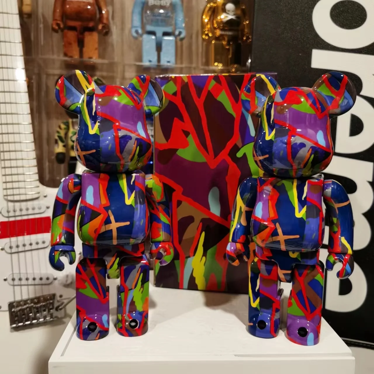

Bearbrick, 400% строительные блоки, медведь, трендовая декоративная модель гостиной, модная Кукла, подарок на Хэллоуин, детские игрушки из ПВХ