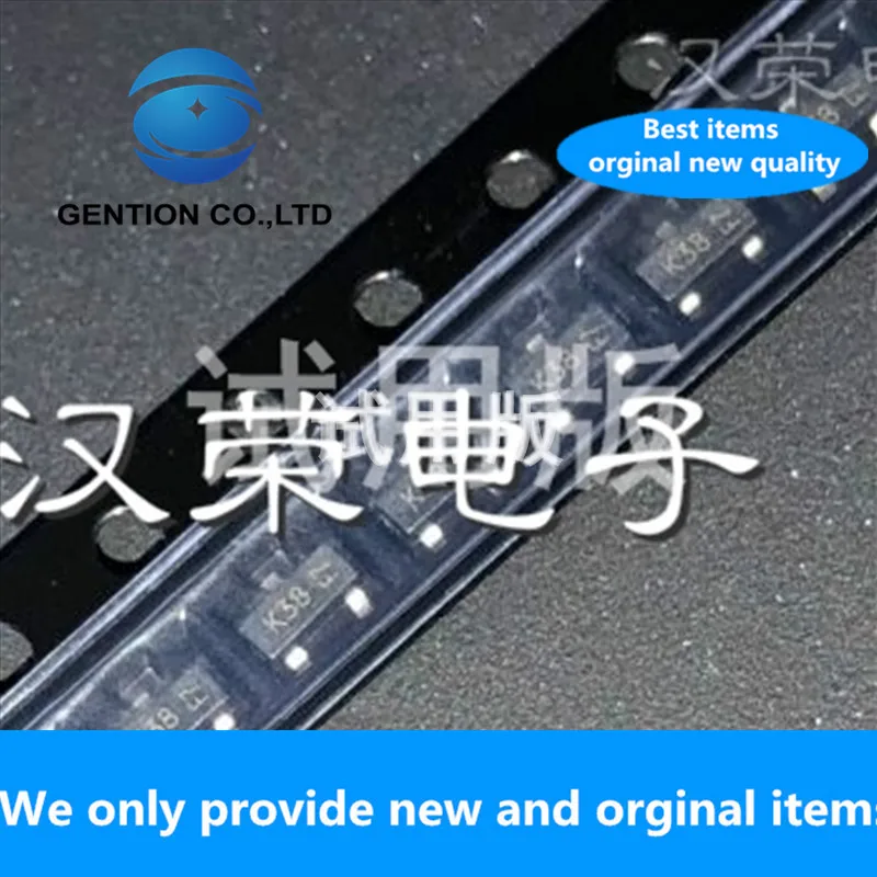 

50 шт., новинка 100%, оригинальный Φ Шелковый экран K38 SOT-23 50V 300mW N-channel MOS