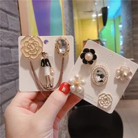 new arrival fashion camellia brooch multi piece set pearl female tassel pin buckle badge corsage jewelry accessories