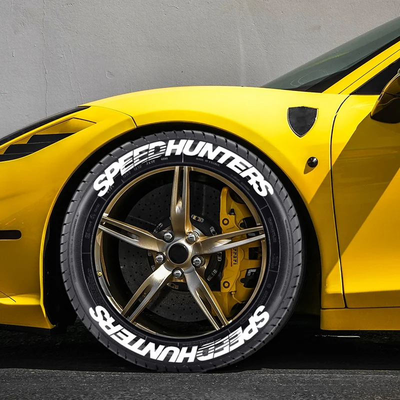 

Car Tire Letter Stickers Rubber SPEED HUNTERS 3D Waterproof Brand Letter Stickers Decorative for Racing Tires of The Same Type