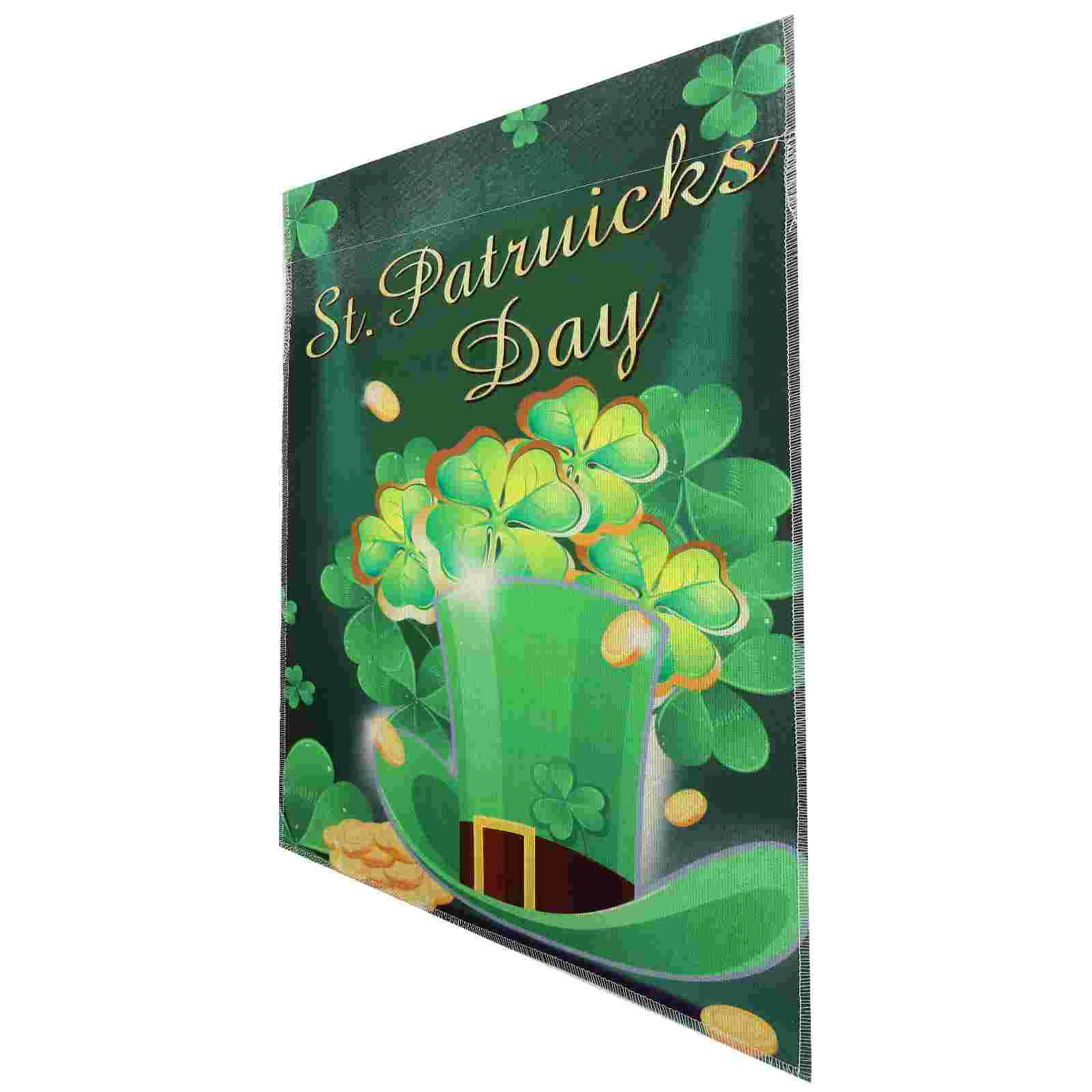 

Flag Garden Stpatrick S Day Banner Shamrock Decorholiday Festival Flags Hanging Party Yardprinted Spring Banners Patricks Leaf