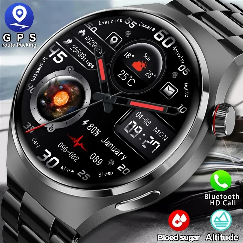 

2023 New NFC Smart Watch Men GT4 Pro Blood Glucose Heart Rate Bluetooth Call IP68 Waterproof Sports Smart Watch For Huawei Xiaom