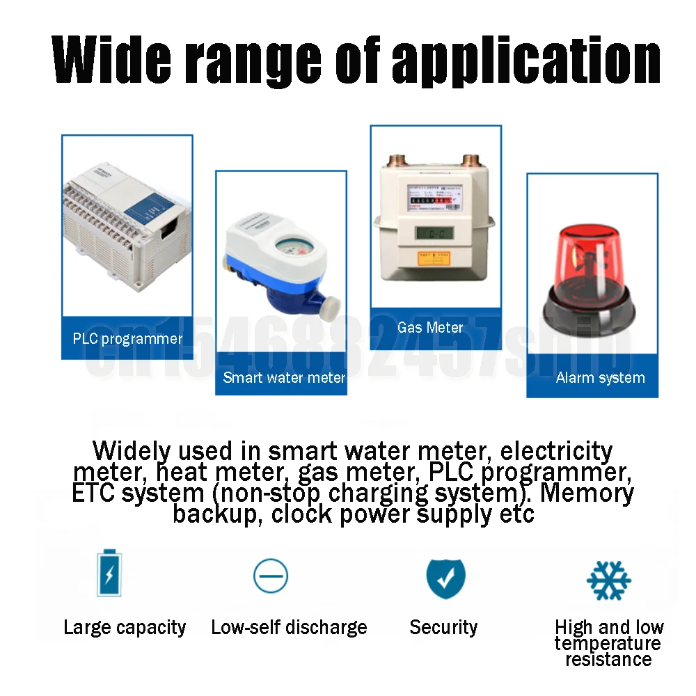 2шт 3.6В 14250 LS14250 TL-5902 1/2AA ER14250 Литиевая батарея для ПЛК электронного оборудования, водяного и газового счетчиков Primar on.