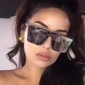 Oversized Women's Sunglasses Fashion Sun Glasses Large Frame Windproof Cool Shade Women Driving Mirr in Pakistan